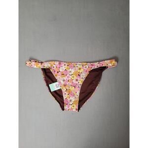 FULL TILT Womens Classic Bikini Bottoms Floral Brown Combo Swimsuit Bottoms XL
